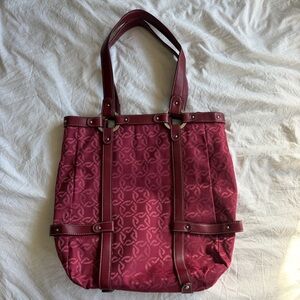 East 5th Burgundy Patterned Tote